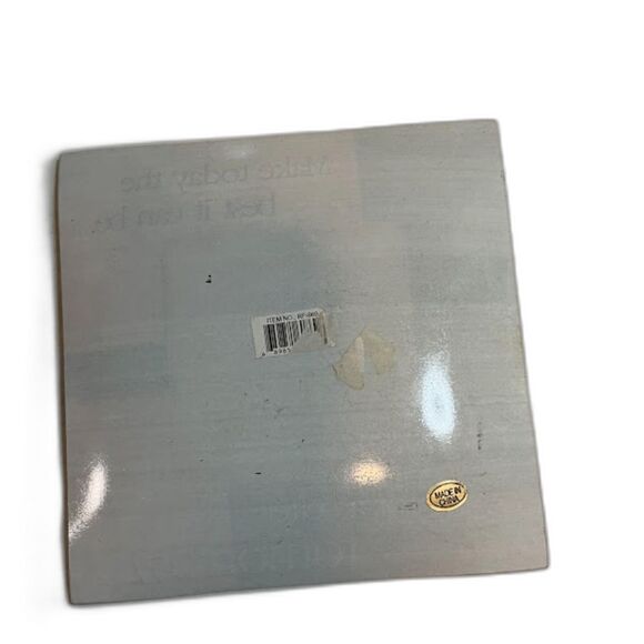 Inspirational Christian Brown Glass Plate w/ Silver Cross Religious Decor - Picture 2 of 4